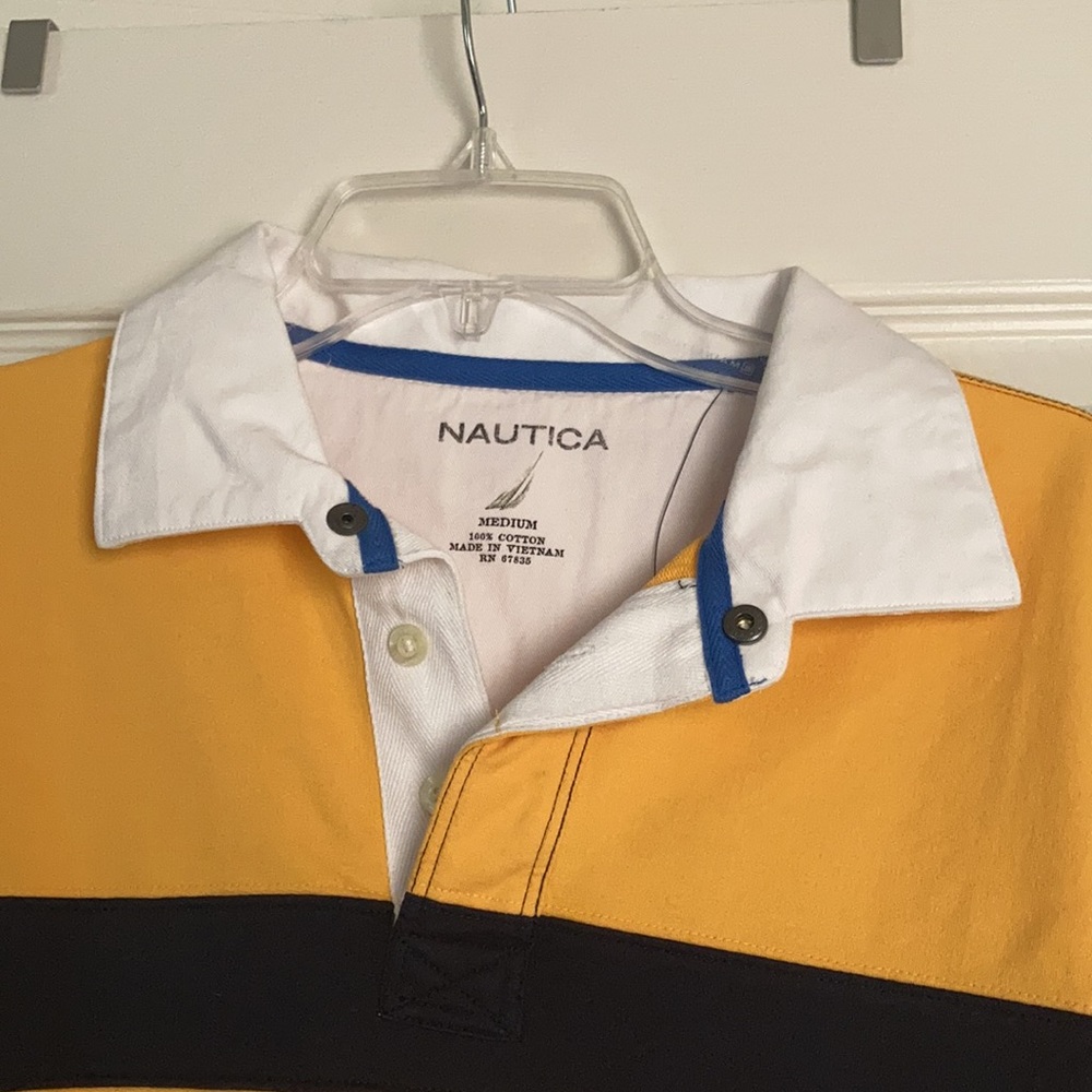 🟡 Nautica Men’s Long-sleeve Collared Dress Shirt (NWT) - Picture 2 of 7